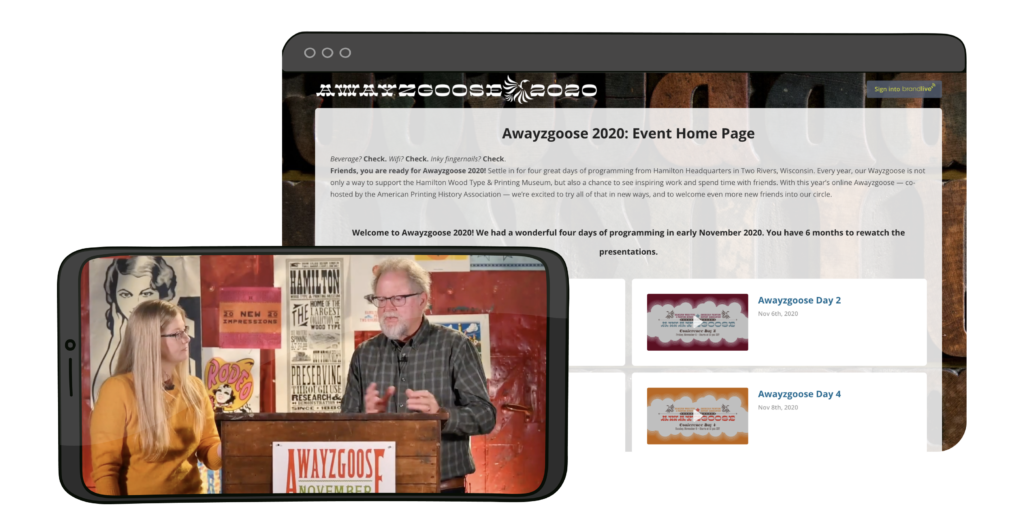 Hamilton Wood Type Museum virtual event with Brandlive