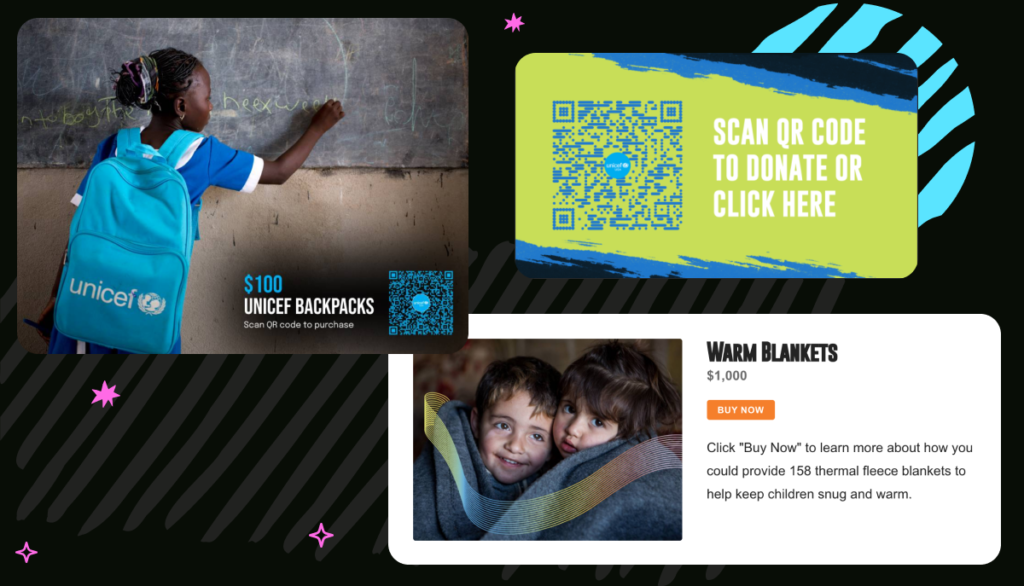 Unicef Virtual Fundraising Event at Brandlive